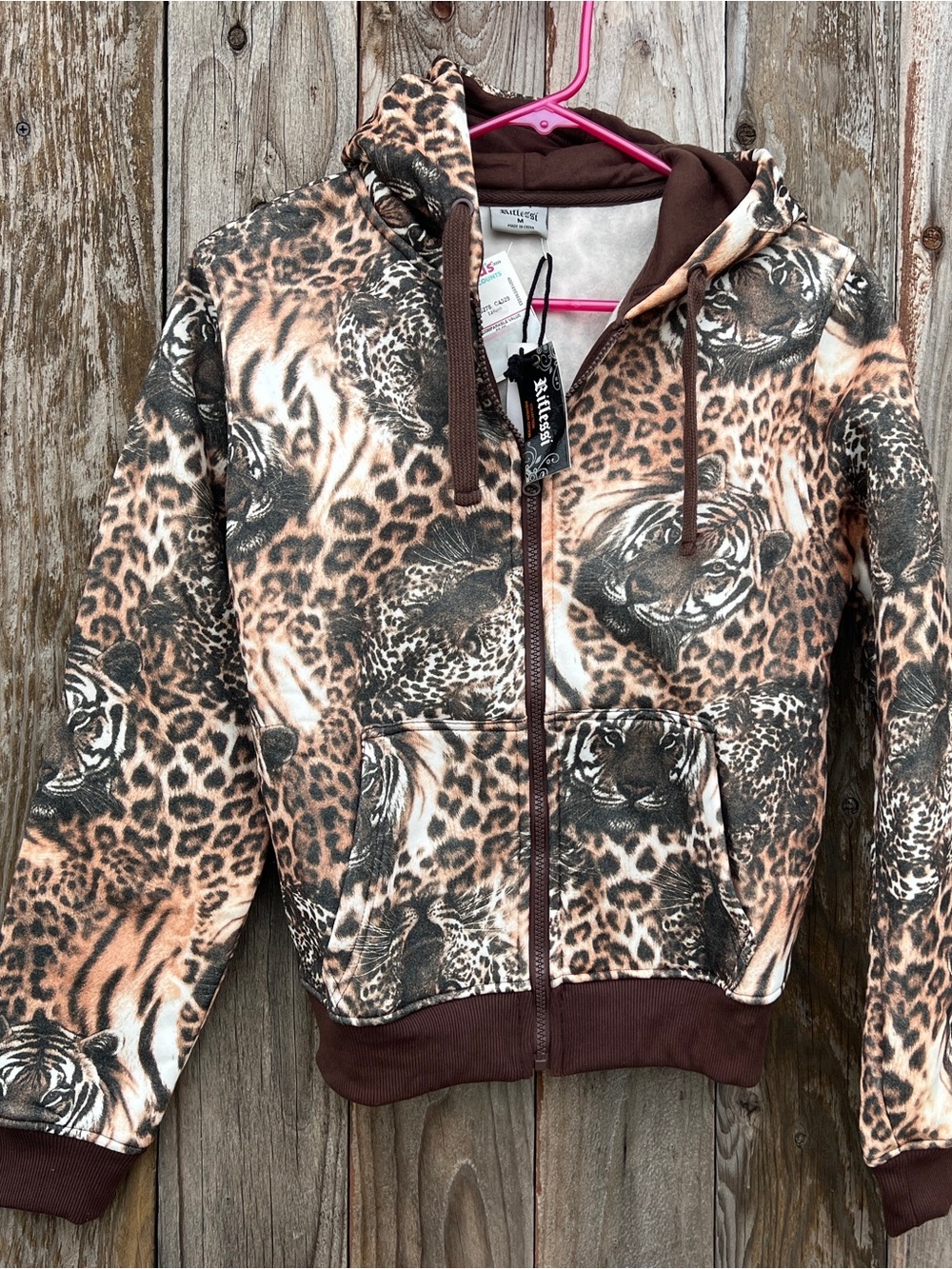 Vintage Riflessi Jacket Tiger Leopard Cheetah Print Women’s Size Medium